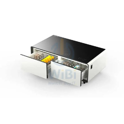 Gamax Elegant Smart Coffee Table with 135L Refrigerator - 2x USB / White Accessories > Smart Devices