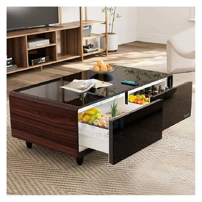 Gamax Elegant Smart Coffee Table with 135L Refrigerator - 2x USB / Wooden Accessories > Smart Devices
