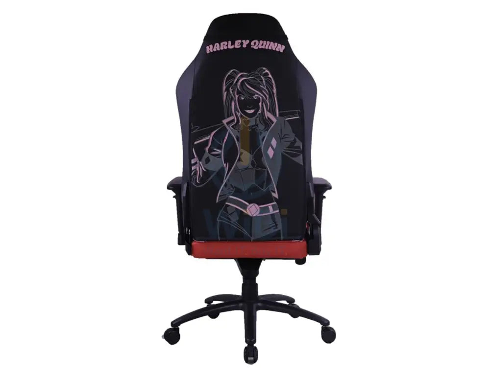 كرسي الألعاب مع قابل للتعديل مرخص من شركة جيم أون (GameOn) مسند ذراع 4D وقاعدة معدنية - هارلي كوين اكسسوارات > كراسي >منطقة الألعاب >