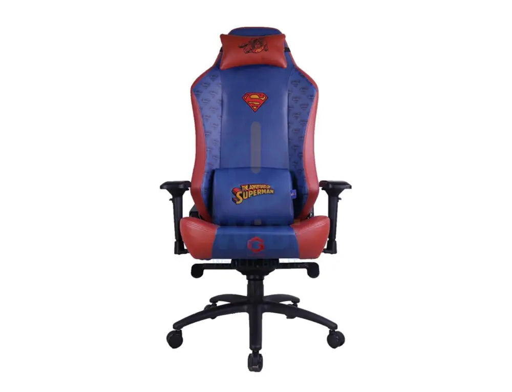 GameOn Licensed Gaming Chair With Adjustable 4D Armrest & Metal Base - Superman Accessories > Chairs > Gaming Zone >