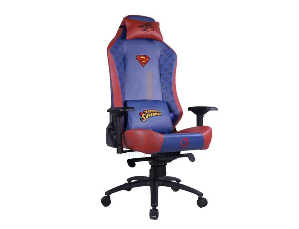 GameOn Licensed Gaming Chair With Adjustable 4D Armrest & Metal Base - Superman Accessories > Chairs > Gaming Zone >