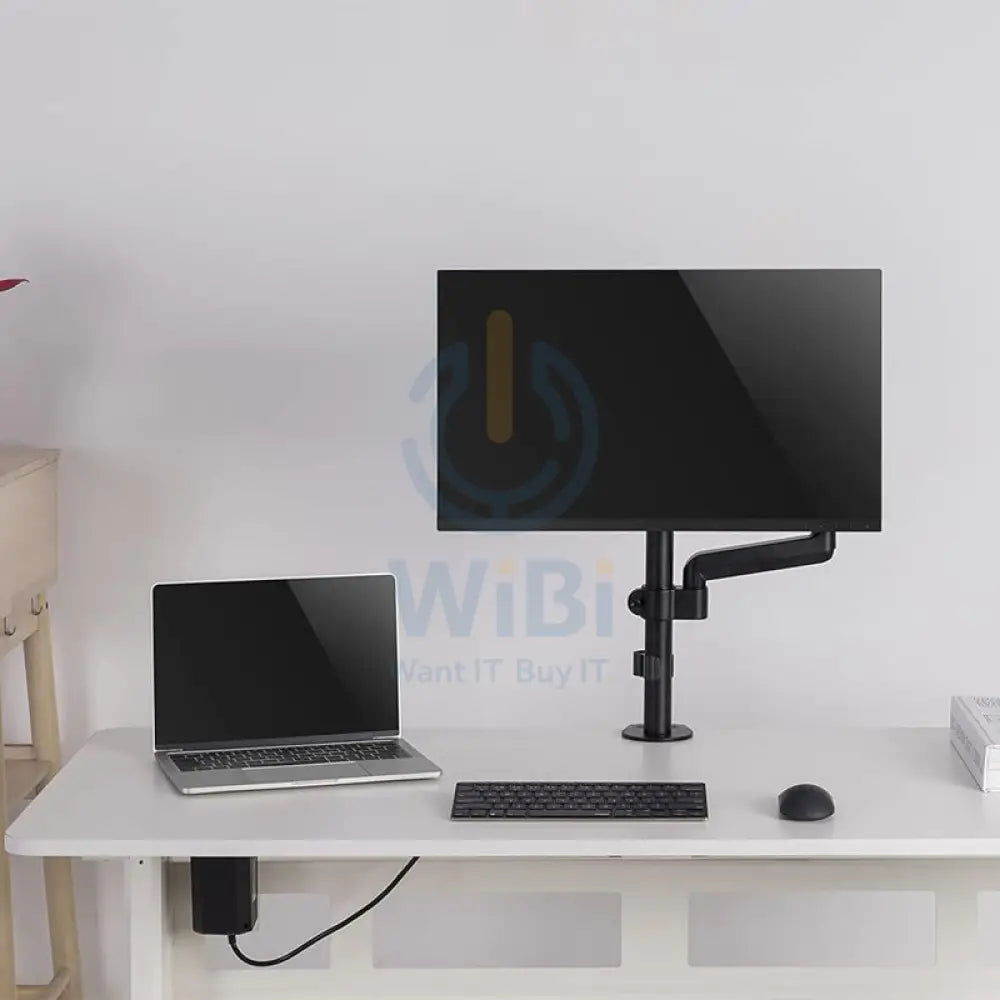 GameOn Pole-Mounted Gas Spring Single Monitor Arm - Black Accessories > Other Accessories > Gaming Zone