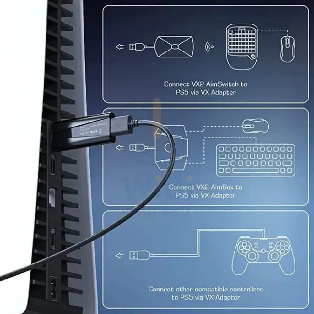 GAMESIR VX Adapter Peripheral Adapter For Playstation 5 - Black Accessories > Gaming Controllers > Gaming Zone