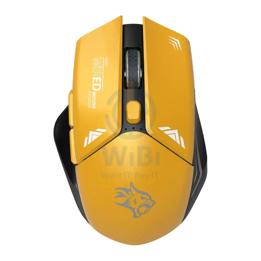Gaming Gaming Wireless Mouse - 2.4GHz / 1600 Dpi / Bluetooth - Yellow Accessories > Keyboard & Mouse