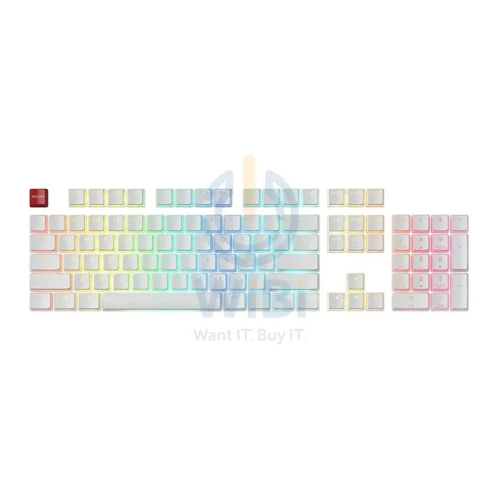 Glorious Aura Pudding Keycaps V1 PBT - White Accessories > Keyboard & Mouse