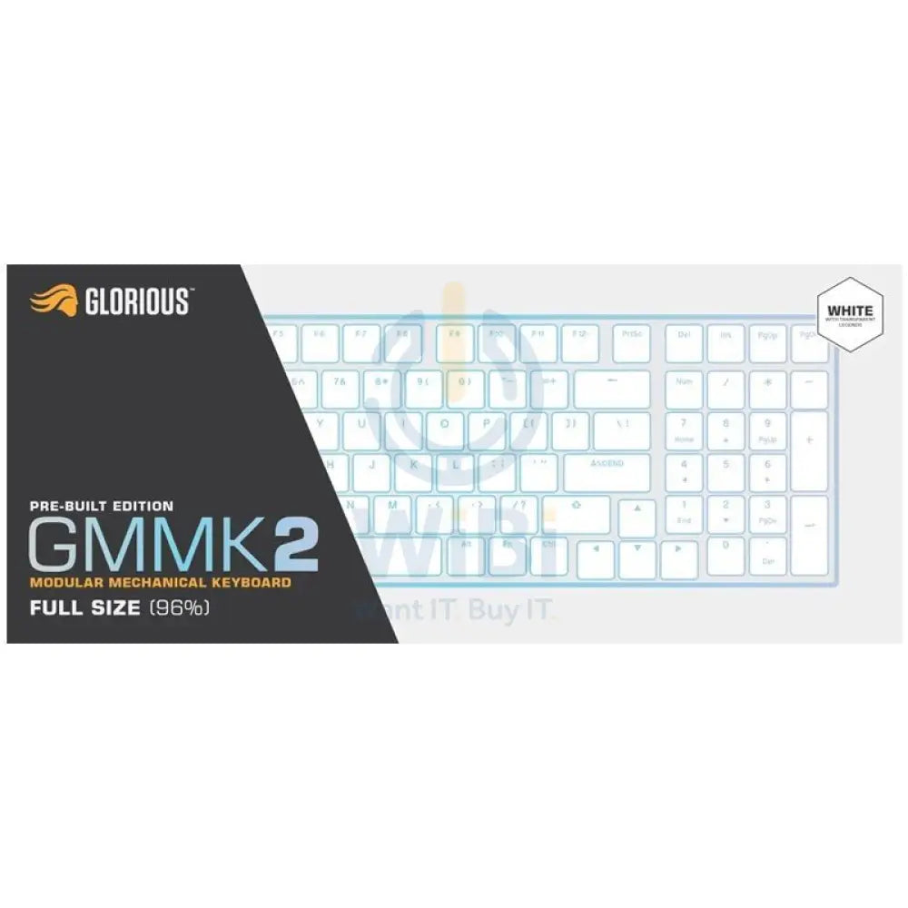 Glorious GMMK2 Full Size 96% Wired RGB Mechanical Gaming Keyboard Pre-Built - White Accessories > Keyboard & Mouse >