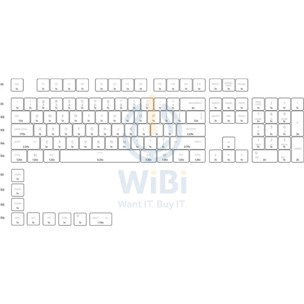 Glorious PBT White Key Caps For Mechanical Gaming Keyboards Accessories > Keyboard & Mouse