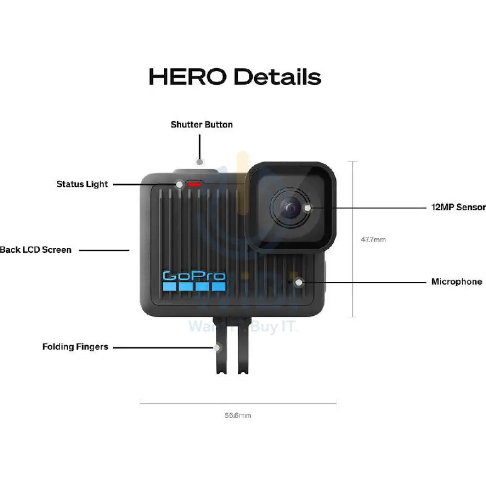 GoPro HERO Compact Action Camera - Black Accessories > Cameras
