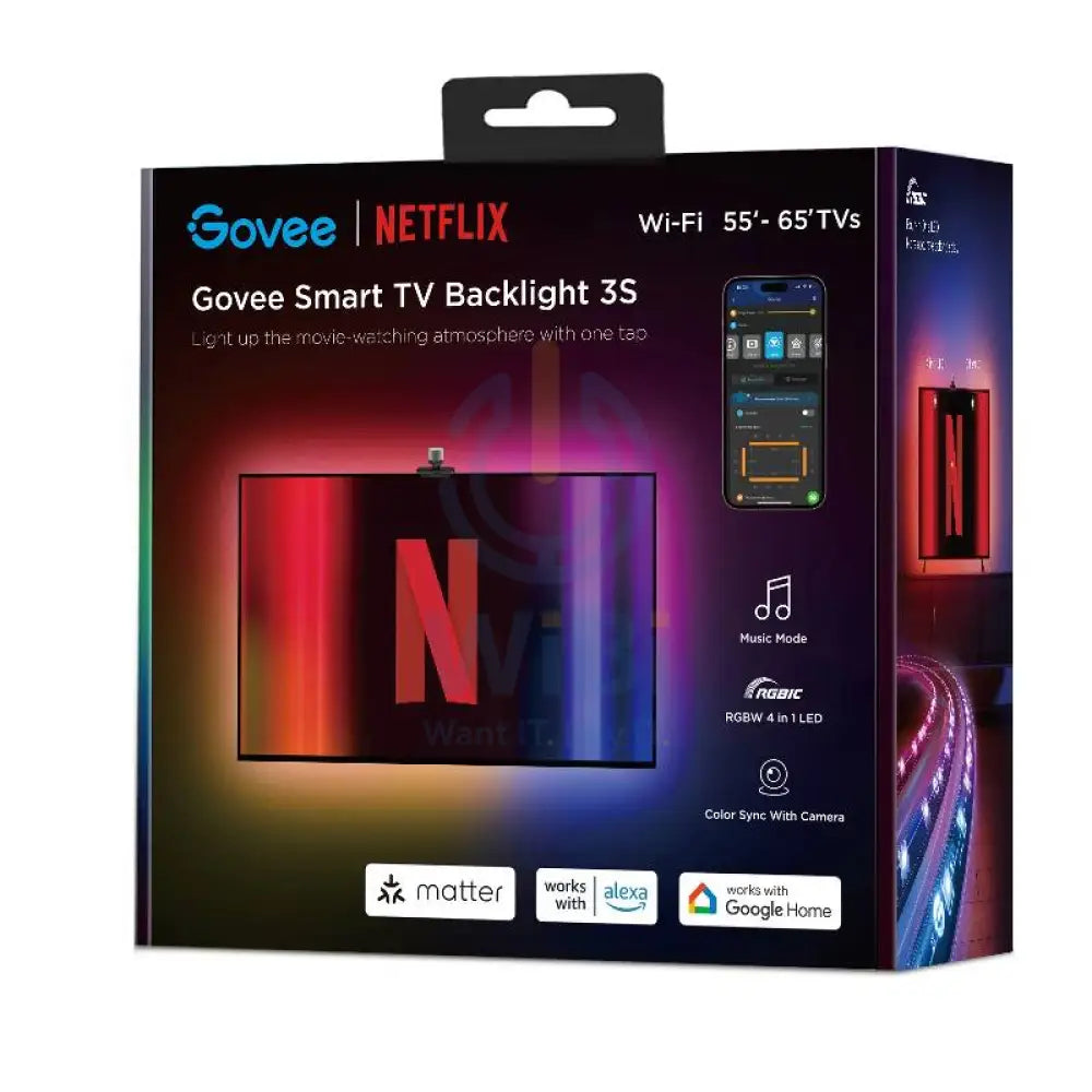 Govee Envisual TV Backlight 3S - 3.6 Meters / 55-65-inch / RGBICW Accessories > Other Accessories