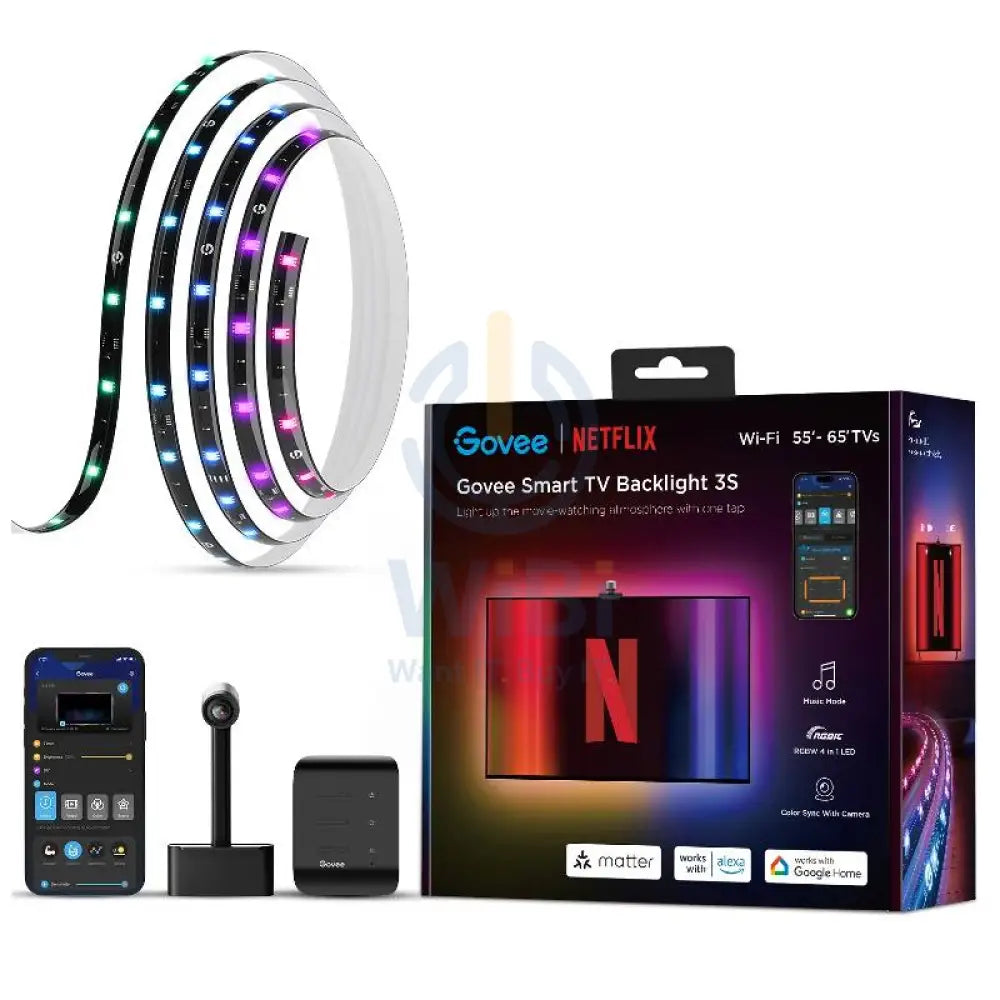 Govee Envisual TV Backlight 3S - 3.6 Meters / 55-65-inch / RGBICW Accessories > Other Accessories