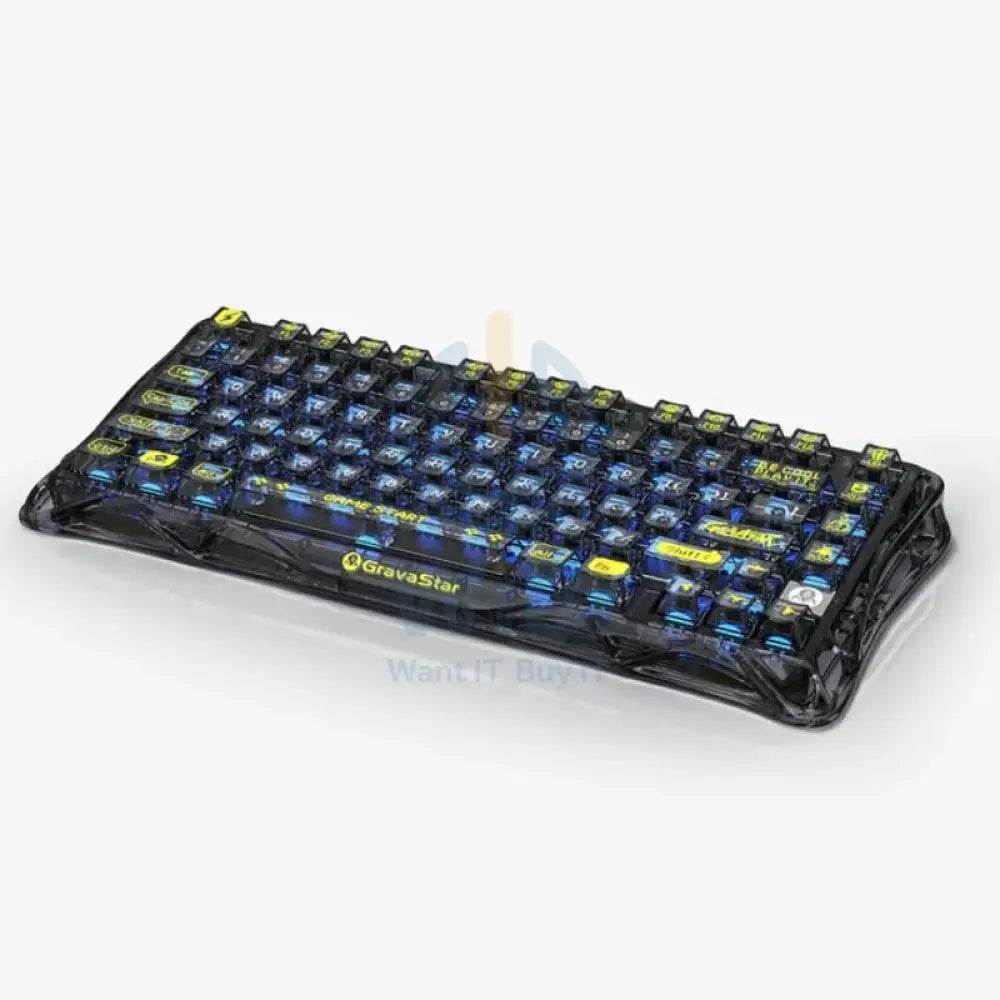 GravaStar Mercury K1 Lite 75% Wireless Mechanical Gaming Keyboard - Transparent Black Accessories > Keyboard & Mouse >