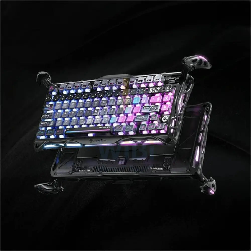 GravaStar Mercury K1 Pro 75% Wireless Mechanical Gaming Keyboard Special Edition - Galaxy Black Accessories > Keyboard