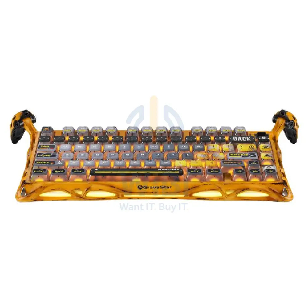 GravaStar Mercury Mercury K1 برو 75% لاسلكي ميكانيكي الألعاب لوحة مفاتيح إصدارخاص - أصفر اكسسوارات > لوحة مفاتيح لوحة مفاتيح و