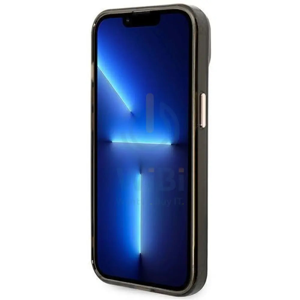 Guess Apple iPhone 14 Plus Magsafe Compatible Translucent Gold Outline & Logo - Black Accessories > Mobiles & Tablets >