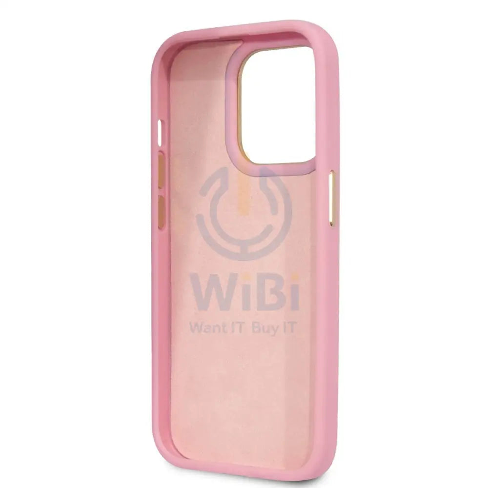 Guess Apple iPhone 14 Pro Max Pu Croco Case With Metal Camera Outline - Pink Accessories > Mobiles & Tablets > Mobiles