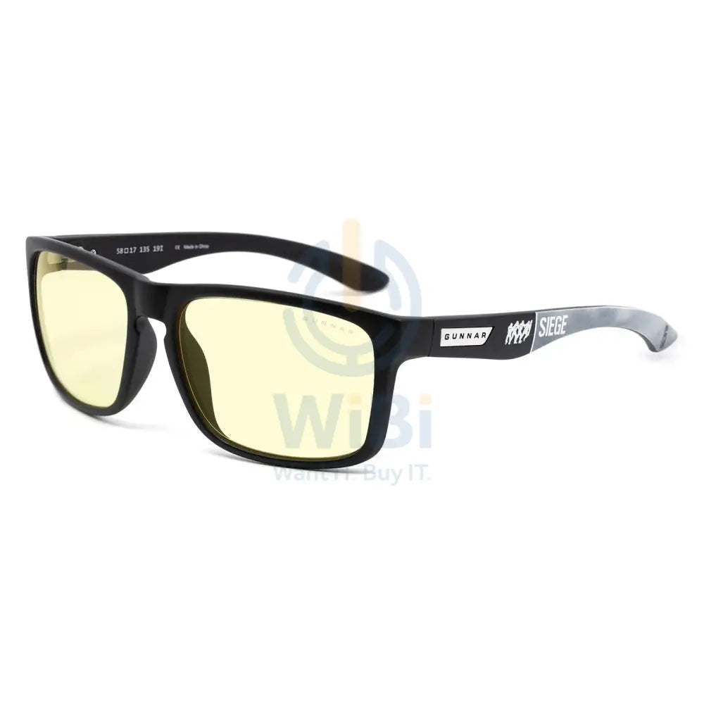 Gunnar 6 Siege Intercept Gaming Glasses Onyx Frame Amber Lens Tint Accessories > Other Accessories > Gaming Zone