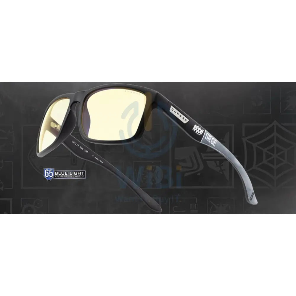 Gunnar 6 Siege Intercept Gaming Glasses Onyx Frame Amber Lens Tint Accessories > Other Accessories > Gaming Zone