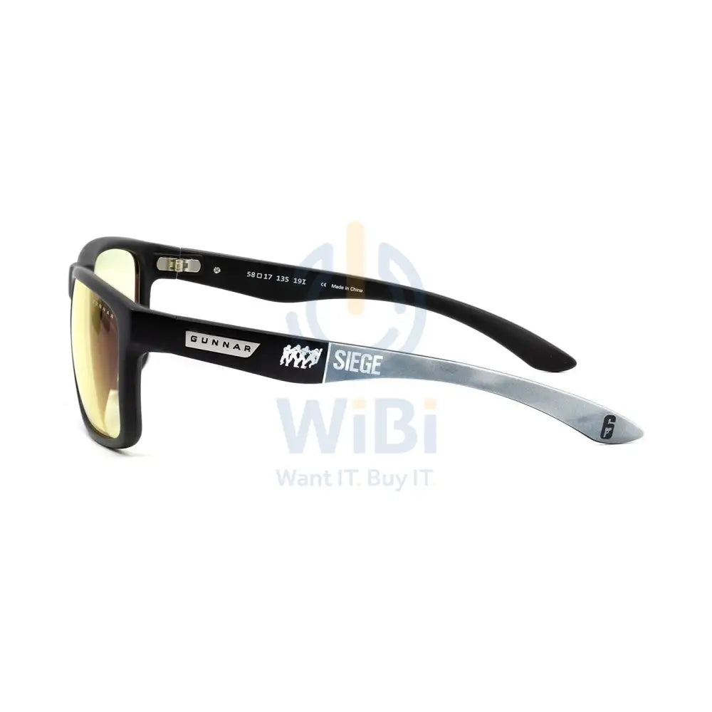 Gunnar 6 Siege Intercept Gaming Glasses Onyx Frame Amber Lens Tint Accessories > Other Accessories > Gaming Zone