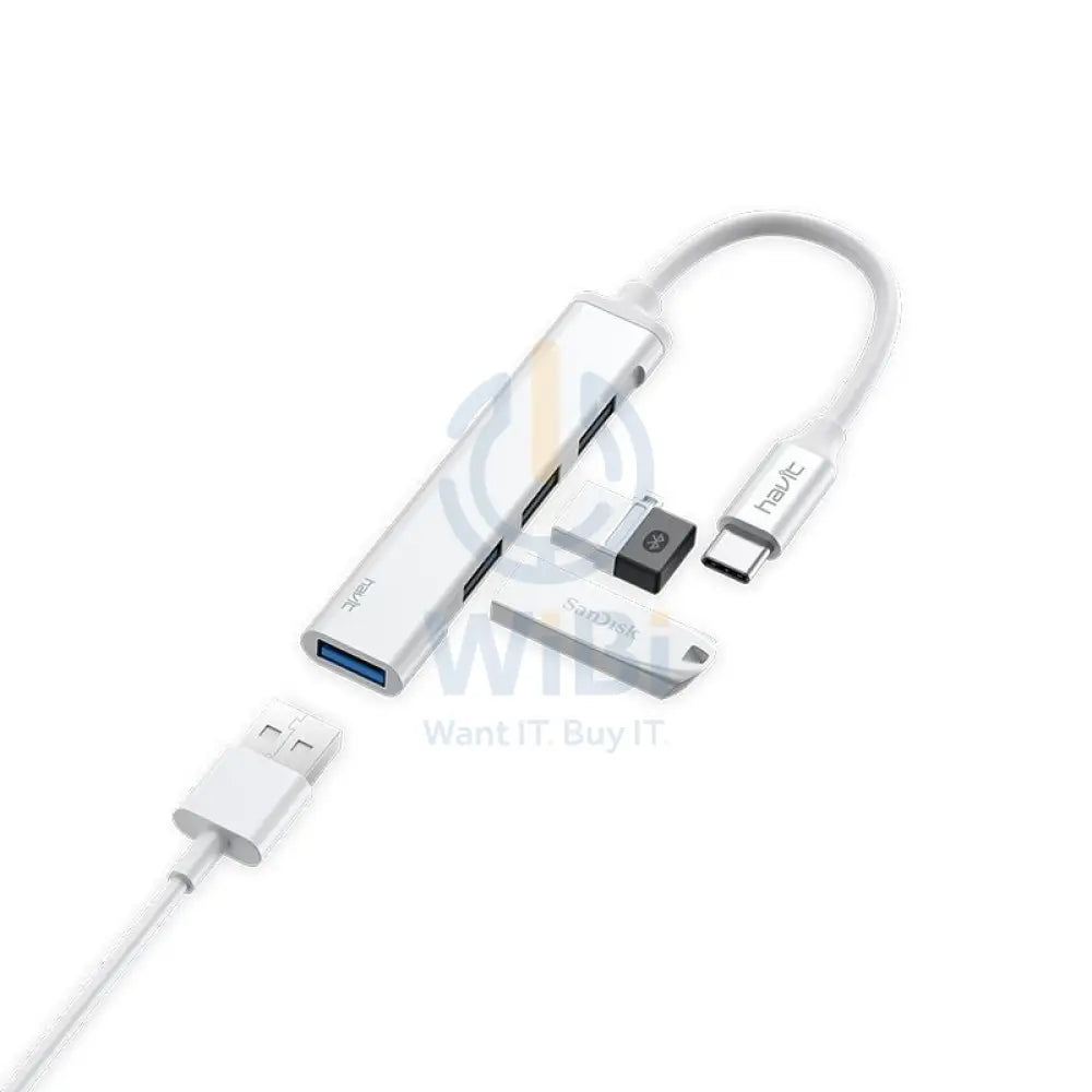 Havit HV-HB41 4 Port Type C Aluminium Alloy HUB Accessories > USB Hub