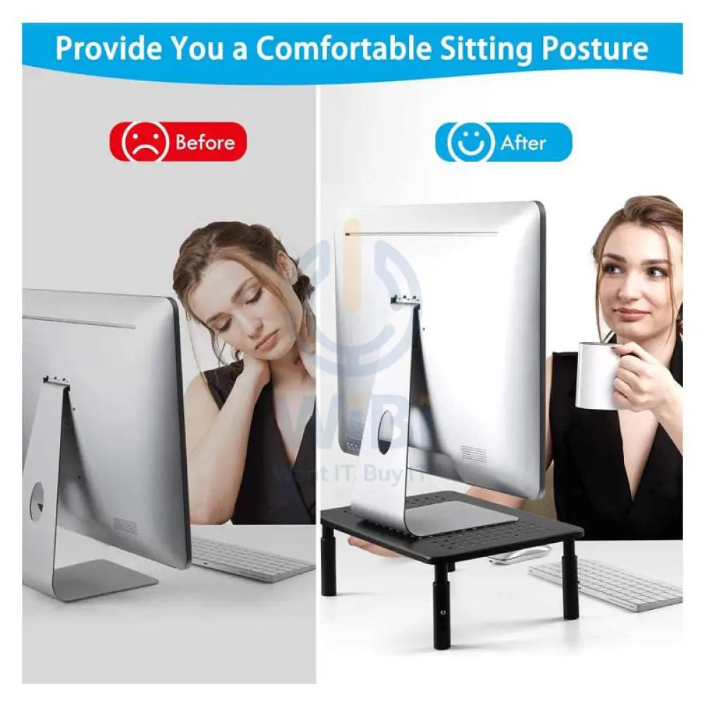 Height Adjustable Riser Stand - 3 Height Adjustable / Black