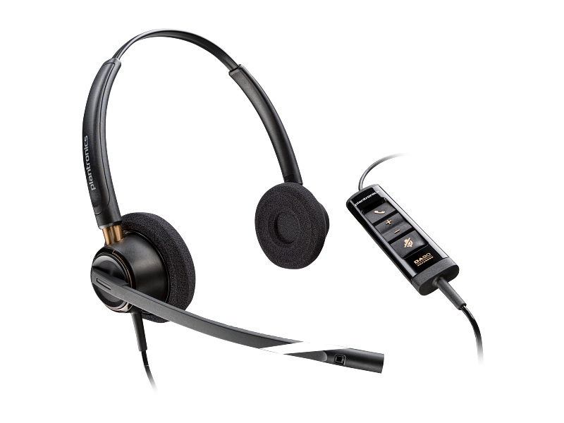 HP HP Poly EncorePro 525 Stereo Headset - On-Ear / USB-A / Black