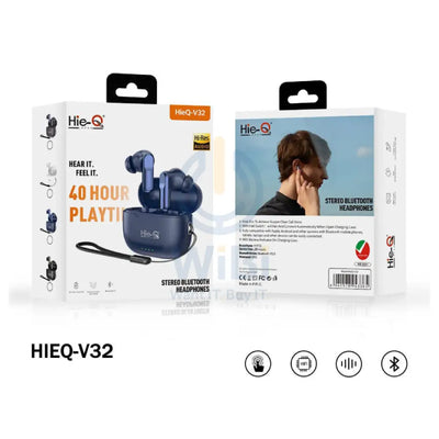 Hie-Q V32 Earbuds - Blue Accessories > Audio > Headphones