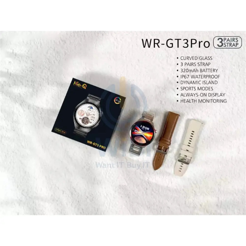 Hie-Q WR-GT3 PRO Smart Watch - 3 Watch Strap Smart Watches