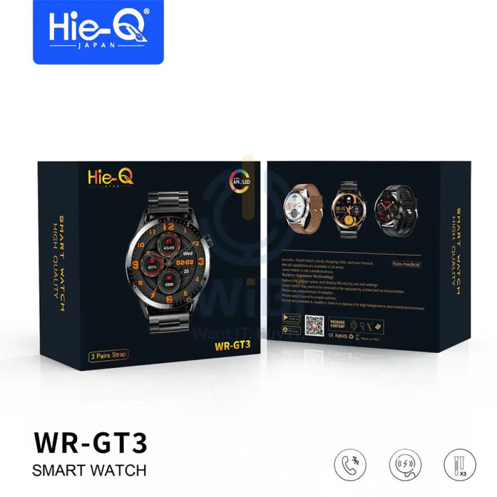 Hie-Q WR - GT3 Smart Watch - Bluetooth Smart Watches