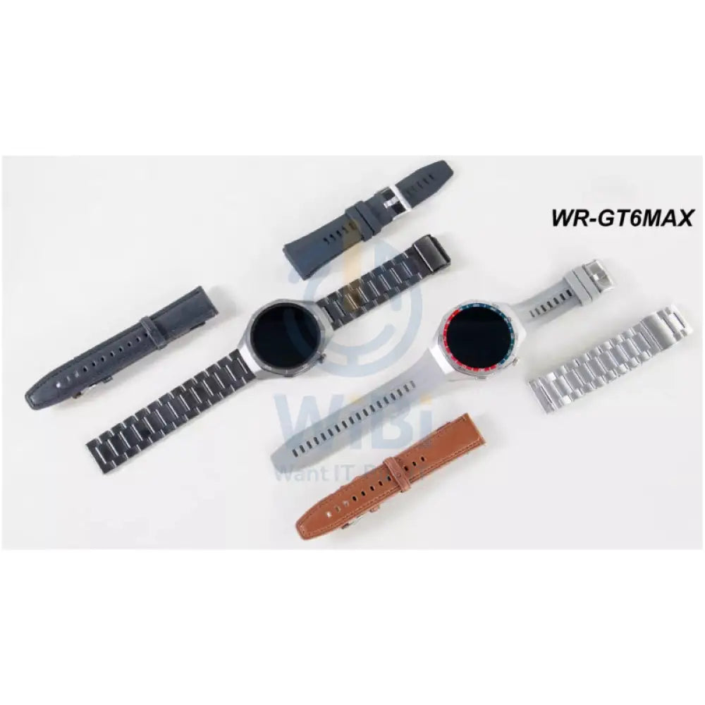 Hie-Q WR-GT6 Max Smart Watch - 3 Pair Straps Smart Watches