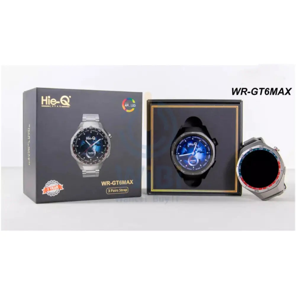 Hie-Q WR-GT6 Max Smart Watch - 3 Pair Straps Smart Watches
