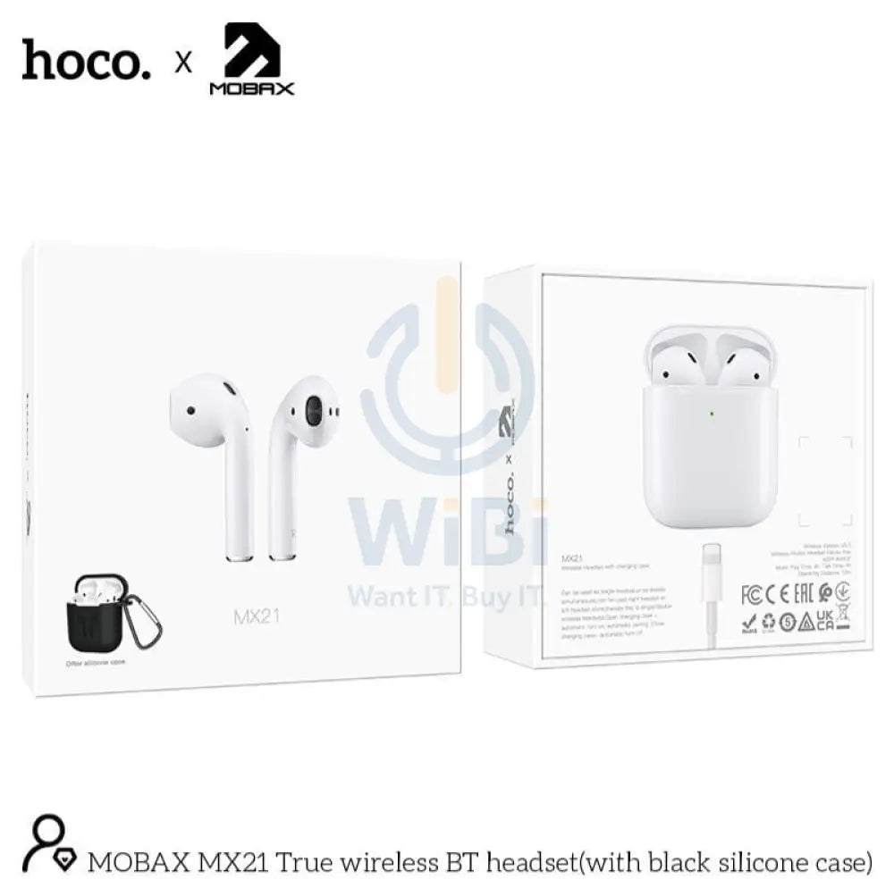 Hoco AirPods 2 TWS Wireless Headset With Silicone Case - MX21 Accessories > Audio > Headphones