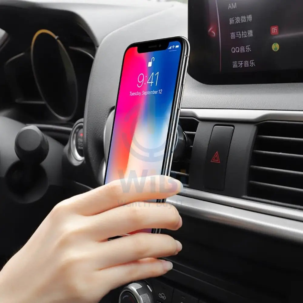 Hoco CA47 Metal Magnetic Aluminum Alloy Car Air Outlet Mount- Silver Accessories > Mobiles & Tablets > Mobiles > Mobile