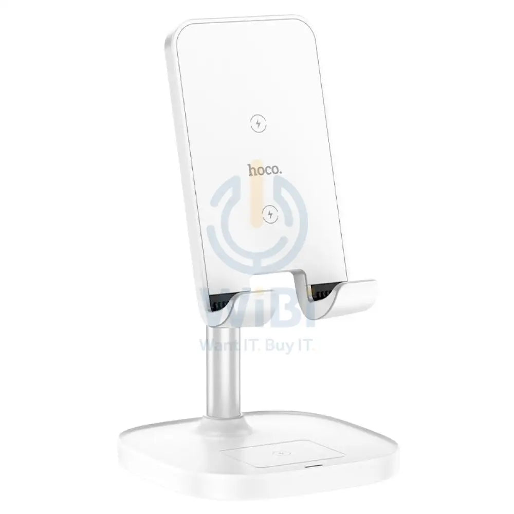 HOCO CW37 2 in 1 Tabletop Wireless Charging Holder 15W / White Accessories > Mobiles & Tablets > Mobiles > Mobile