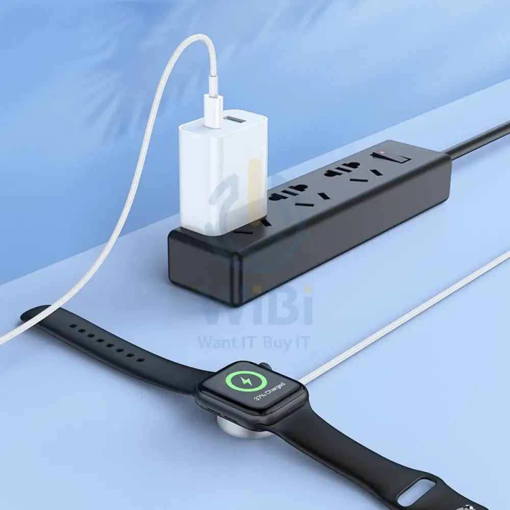 Hoco CW46 Magsafe Magnetic Watch Wireless Charger for Apple Watch Series – White Accessories > Power Adapters