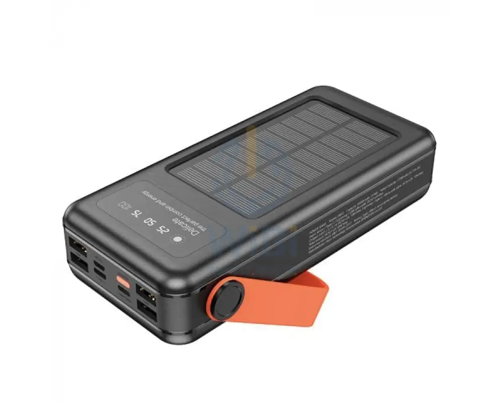 HOCO DB33 Solar Charging Portable Power Bank 30000mAh - Black Accessories > Power Adapters