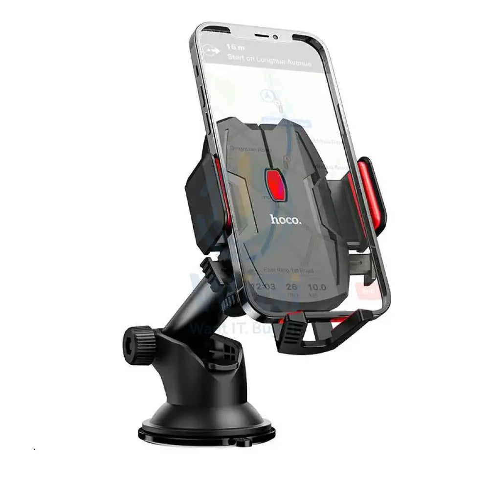 Hoco DCA2 Suction Cup Car Holder - Black Accessories > Mobiles & Tablets > Mobiles > Mobile Holder / Stands