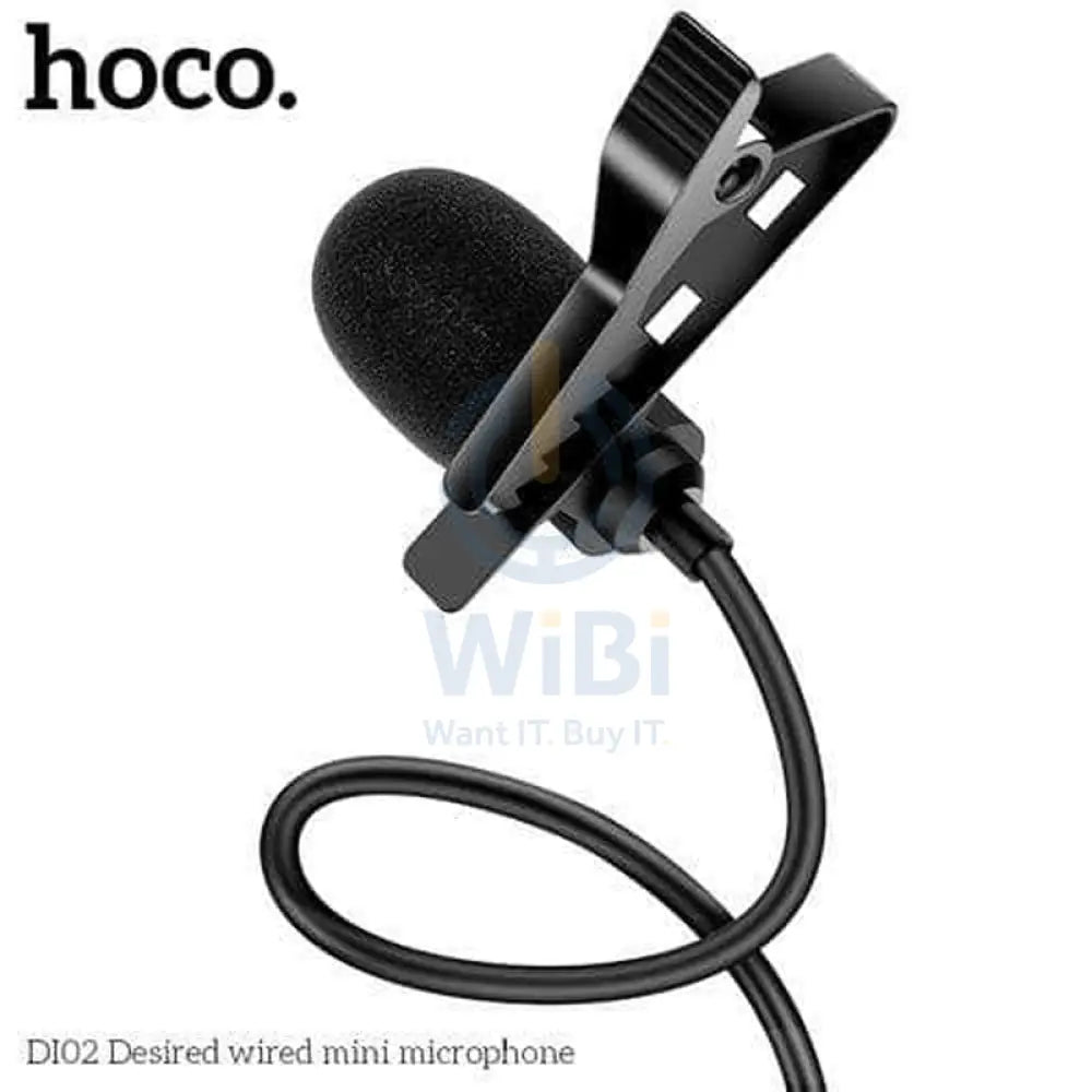 Hoco DI02 Mini Microphone - 2 Meter / 3.5mm / Black Accessories > Audio > Microphone