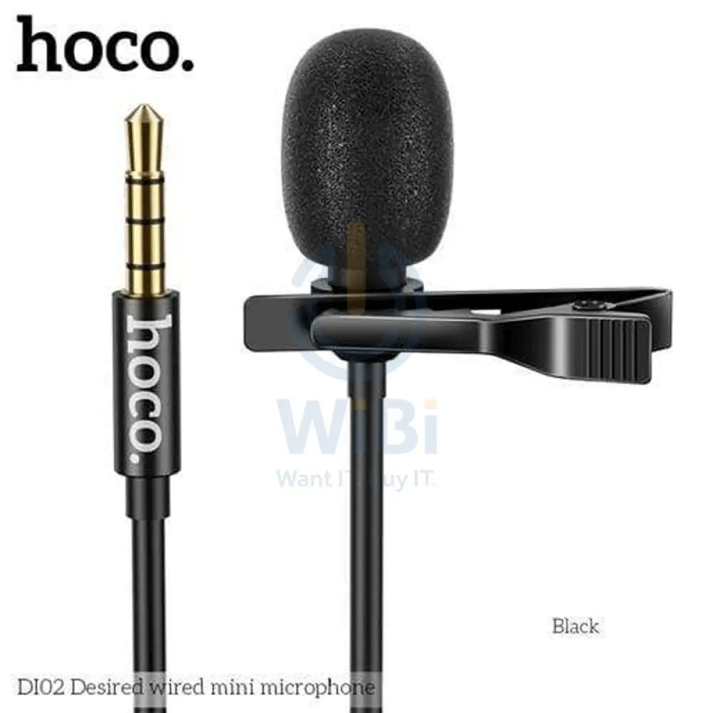 Hoco DI02 Mini Microphone - 2 Meter / 3.5mm / Black Accessories > Audio > Microphone