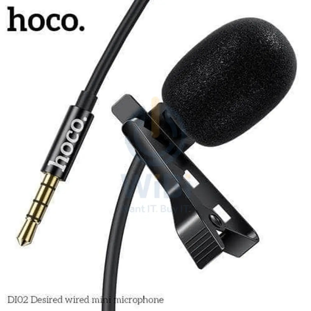 Hoco DI02 Mini Microphone - 2 Meter / 3.5mm / Black Accessories > Audio > Microphone