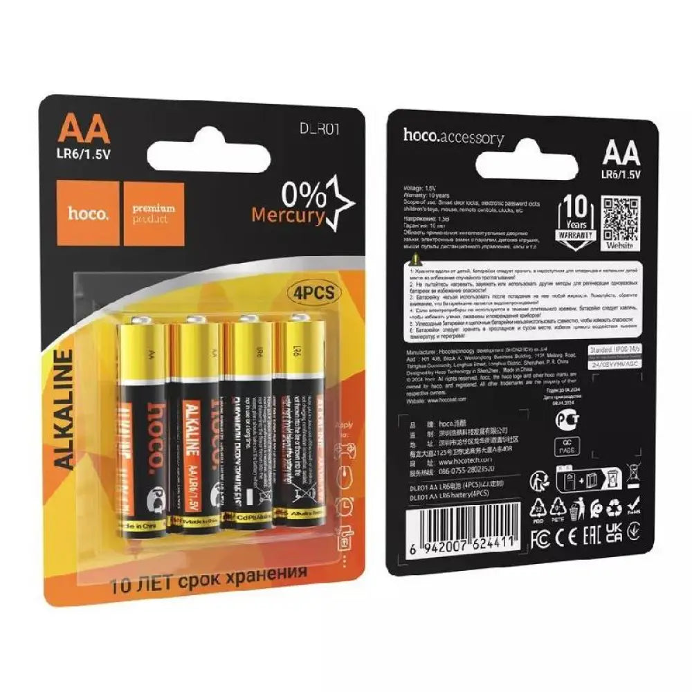 HOCO DLR01 AA Alkaline Batteries - Pack Of 4 Accessories > Other Peripherals