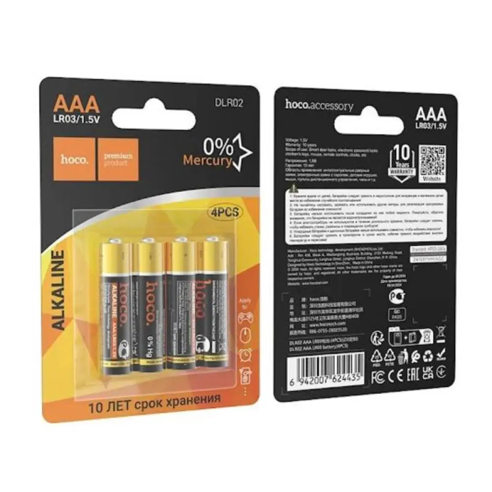 HOCO DLR02 AAA Alkaline Batteries - Pack Of 4 Accessories > Other Peripherals