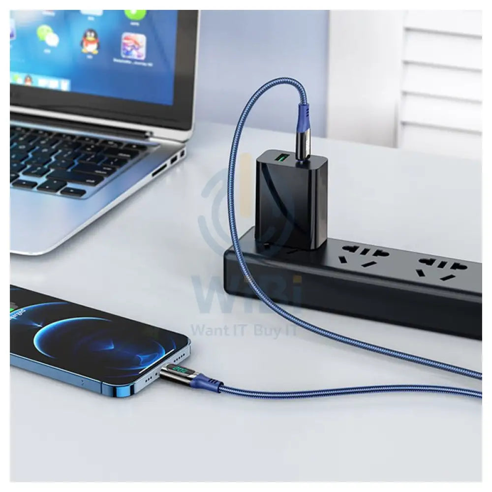 HOCO Extreme PD Charging Data Sync Cable - USB-C To Lightning / 1.2 Meters / Blue