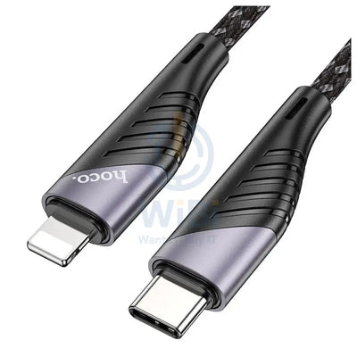 HOCO Freeway PD Charging Data Sync Cable - USB-C To Lightning / 1.2 Meters / Black