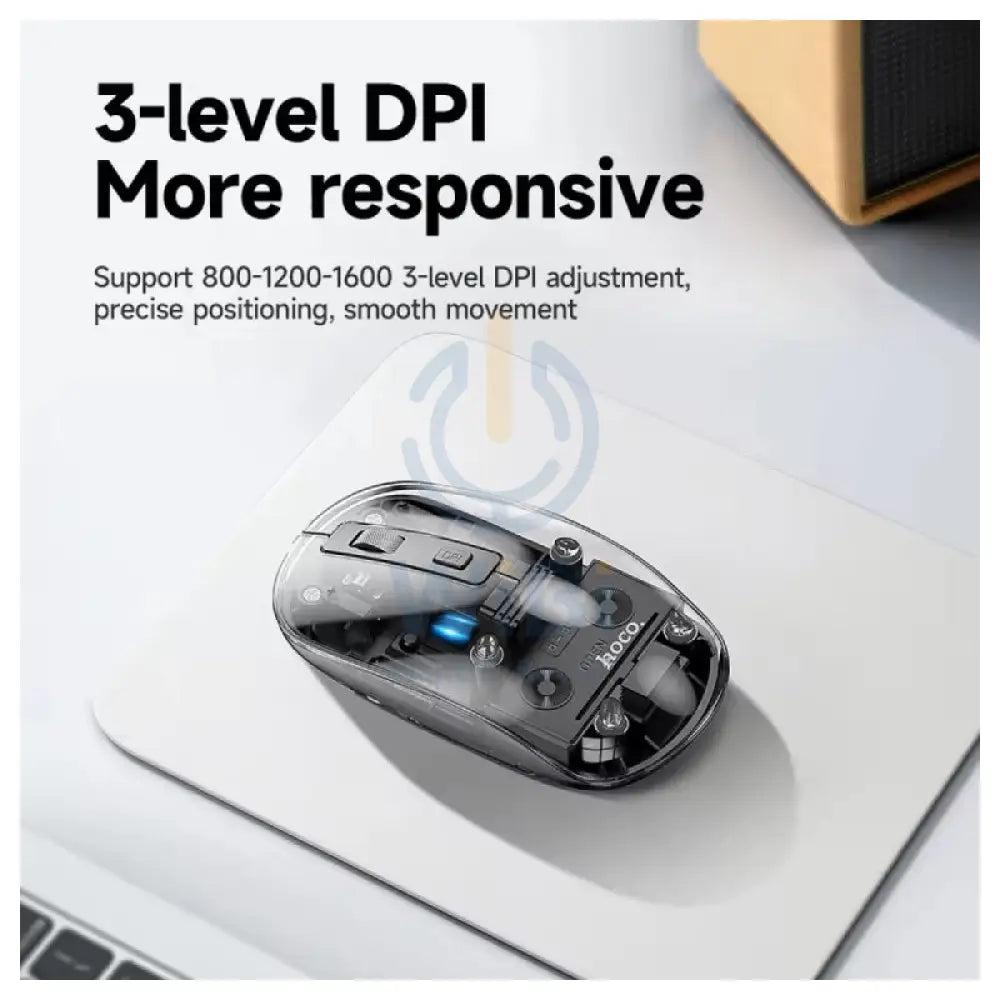 HOCO GM29 Dual Mode Silent Wireless Mouse 1600dpi / Black Accessories > Keyboard & Mouse