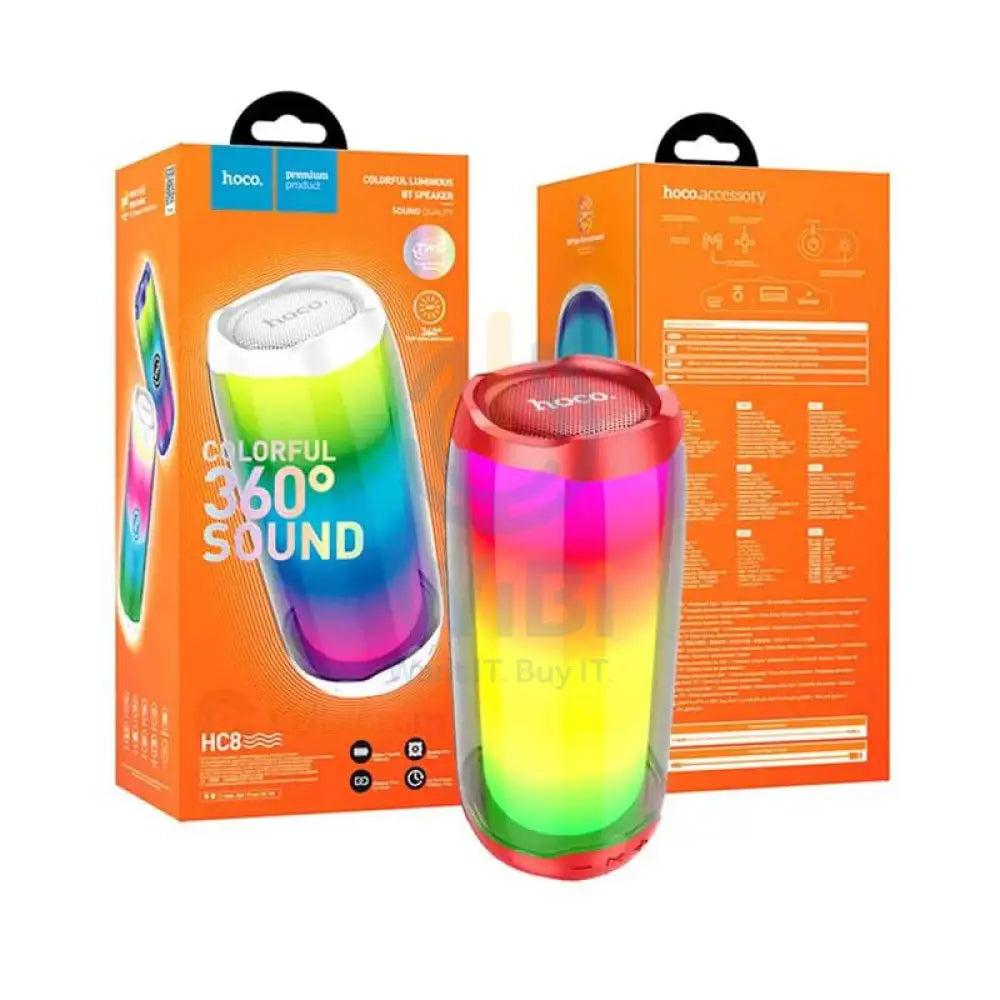 HOCO HC8 Pulsating Colorful Luminous Bluetooth Speaker - Bluetooth Accessories > Audio > Speakers