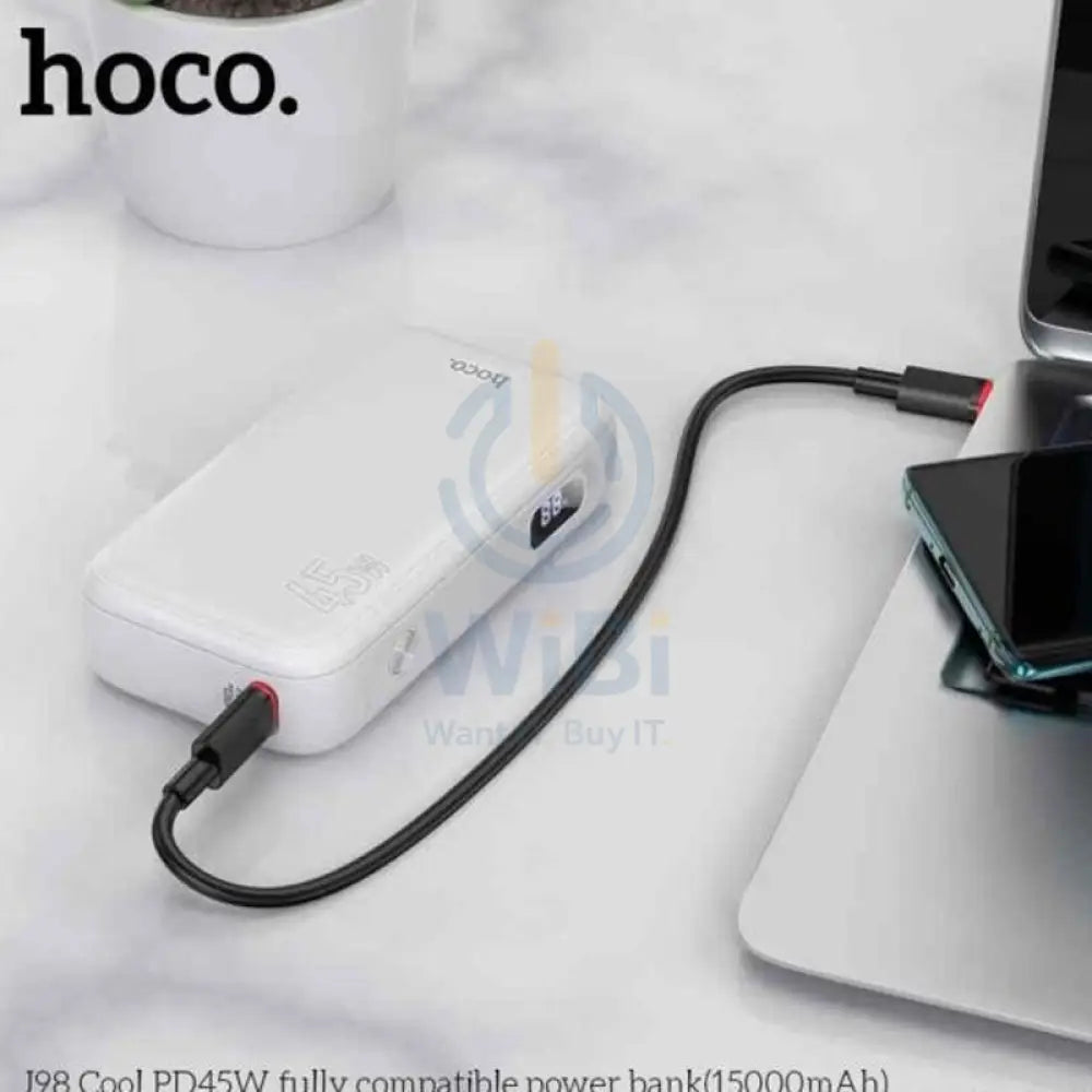Hoco J98 Power Bank PD45W 15000mAh - White Accessories > Power Bank