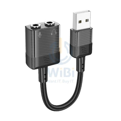 Hoco LS37 Spirit Audio Adapter Output Cable - 3.5mm / Black Accessories > Cables & Converters > Cables