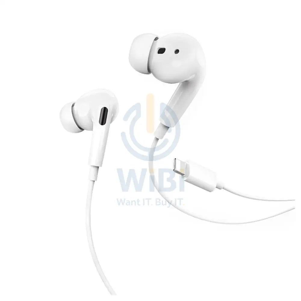 HOCO M1 Pro Wired Earphones - Lightning / 12 mm / White Accessories > Audio > Headphones