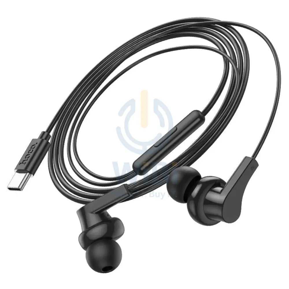 HOCO M114 Wired Earphone - USB-C / 1.2 Meter / Black Accessories > Audio > Headphones