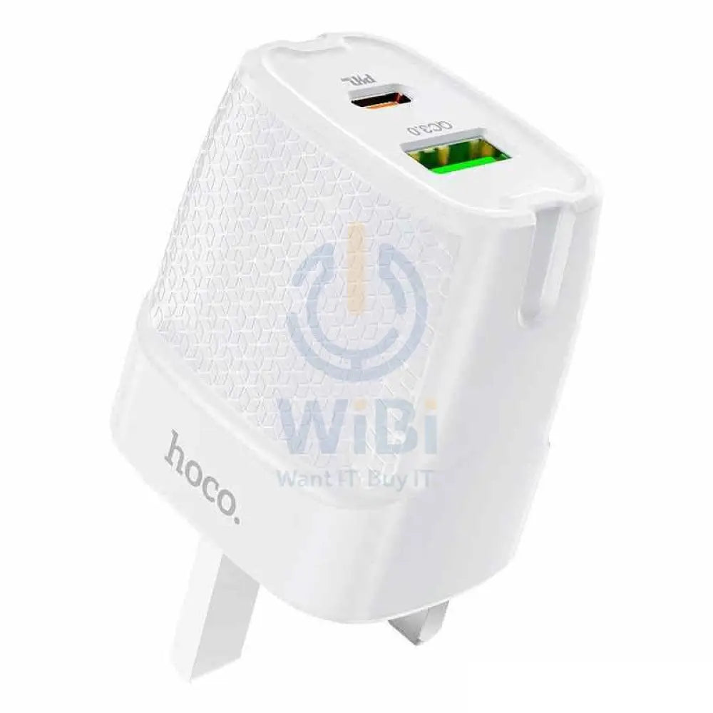 Hoco Mc35 PD20W + QC3.0 Fast Charger UK Plug Accessories > Power Adapters